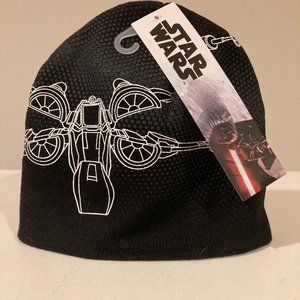 ♥3 for $15♥ Star Wars X-Wing Schematic Beanie NWT Black Grey White Snug-fit